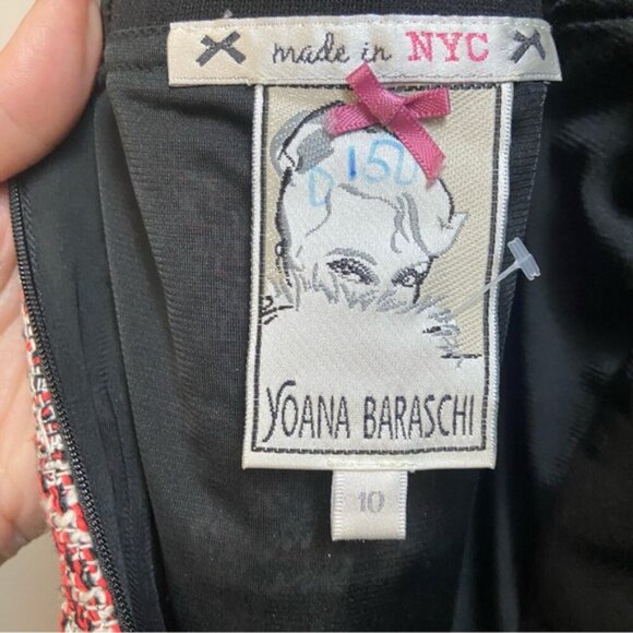 Yoana Baraschi Anthropologie tweed bodycon dress dress Sz 10 - Picture 9 of 14